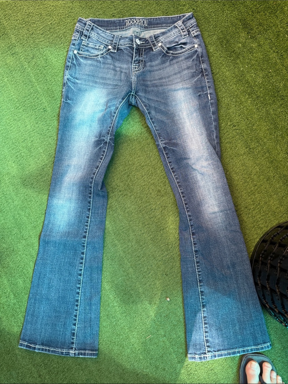 Rock n Roll Denim Bootcut Jeans - Blue